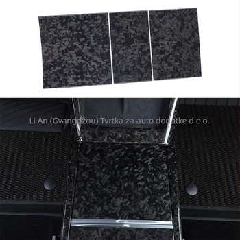 Tesla Model Y središnji panel upravljača, set od 3 komada od pravog karbonskog vlakna (Brand: LEEIION; Materijal: Real carbon fiber; Postup: Vacuum tank integrated dry carbon; Kompatibilan model: Model Y)