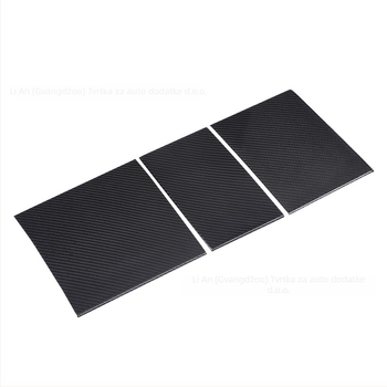 Tesla Model Y središnji panel upravljača, set od 3 komada od pravog karbonskog vlakna (Brand: LEEIION; Materijal: Real carbon fiber; Postup: Vacuum tank integrated dry carbon; Kompatibilan model: Model Y)