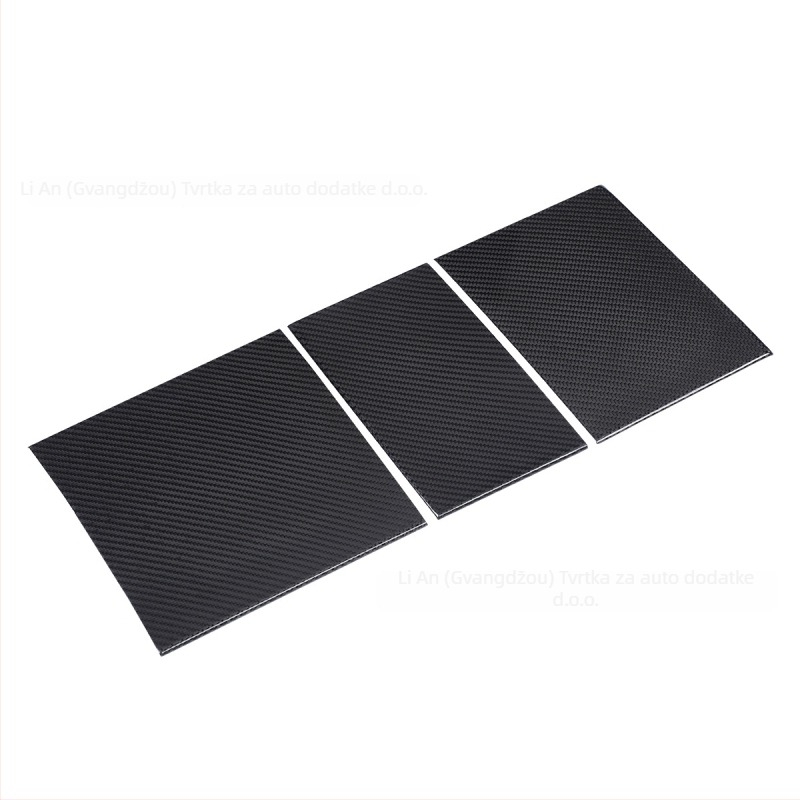 Tesla Model Y središnji panel upravljača, set od 3 komada od pravog karbonskog vlakna (Brand: LEEIION; Materijal: Real carbon fiber; Postup: Vacuum tank integrated dry carbon; Kompatibilan model: Model Y)