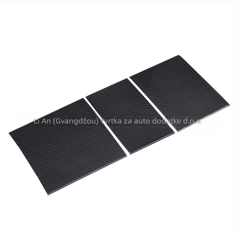 Tesla Model Y središnji panel upravljača, set od 3 komada od pravog karbonskog vlakna (Brand: LEEIION; Materijal: Real carbon fiber; Postup: Vacuum tank integrated dry carbon; Kompatibilan model: Model Y)