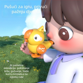 Električna interaktivna ptičja igračka s AI koja pjeva i govori za djecu 4–6 godina, punjiva litijska baterija, plastična obrazovna igračka