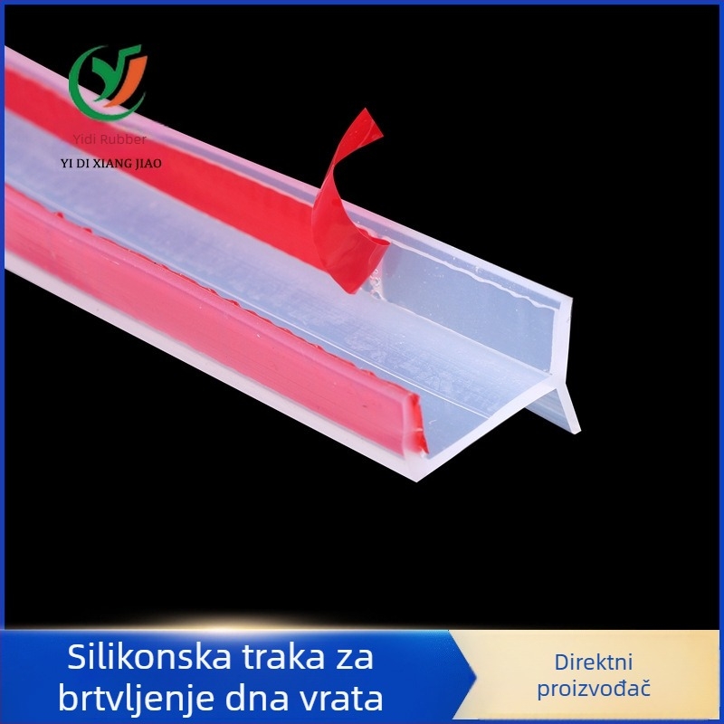 Samoljepljivi silikonski donji brtveni trak za vrata – kuhinja i kupaonica, otporan na vjetar, zvučnu izolaciju, vodootporan, otporan na insekte i habanje.