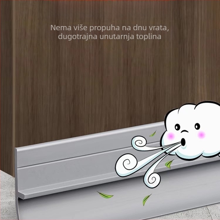 Samoljepljivi brtni trak za pukotine ispod vrata – gumeni brtni trak za vrata i prozore, L-oblik, otporan na vremenske uvjete