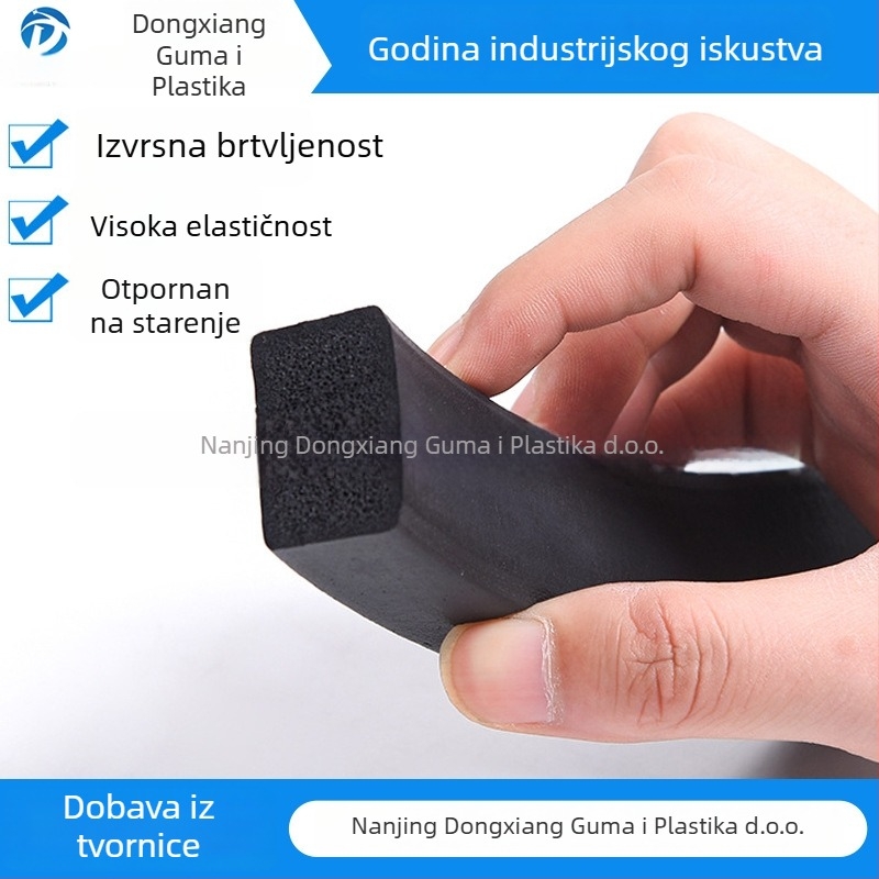 Pjenasta EPDM gumena traka za razvodne ormariće; otporna na habanje; vodonepropusno brtvilo; materijal: EPDM; primjena: ormarići, stroje, električni uređaji