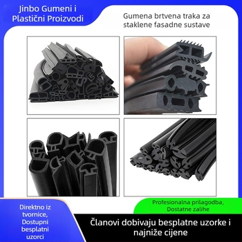 EPDM brtvilo traka za toplinski odvojena aluminijska vrata i prozore, otporna na vjetar, silikon-guma za staklene zavjese