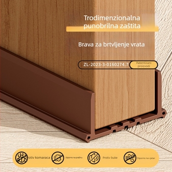 Zaptivna traka za prostore vrata — otporna na habanje, otporna na vjetar, protiv prašine i insekata, samoljepljiva, model MDMFT-XXX