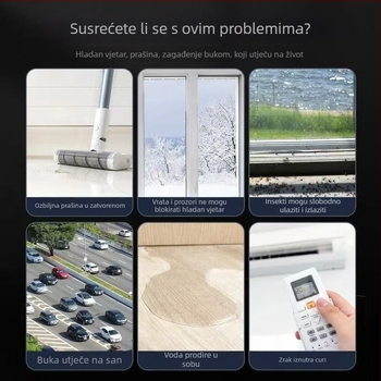 3M višenamjenska gumena brtvena traka, samolijepljiva, otporna na vjetar, toplinska i zvučna izolacija, za vrata, vrata hladnjaka, prostore uz vrata, donji dio vrata