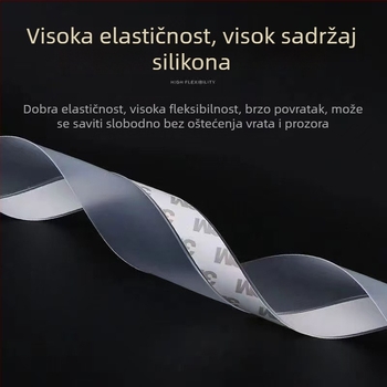 3M višenamjenska gumena brtvena traka, samolijepljiva, otporna na vjetar, toplinska i zvučna izolacija, za vrata, vrata hladnjaka, prostore uz vrata, donji dio vrata