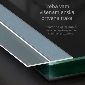 3M višenamjenska gumena brtvena traka, samolijepljiva, otporna na vjetar, toplinska i zvučna izolacija, za vrata, vrata hladnjaka, prostore uz vrata, donji dio vrata