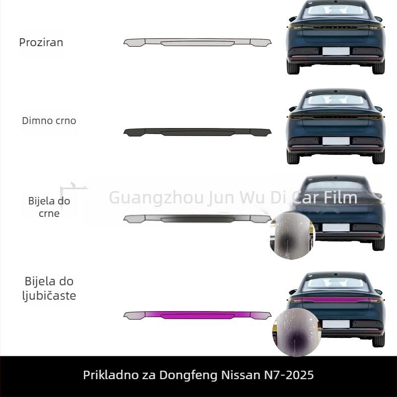 Jwudmvp TPU zaštitni film za stražnja svjetla, s promjenom boje, za Nissan N7 2025 – 6 godina jamstva