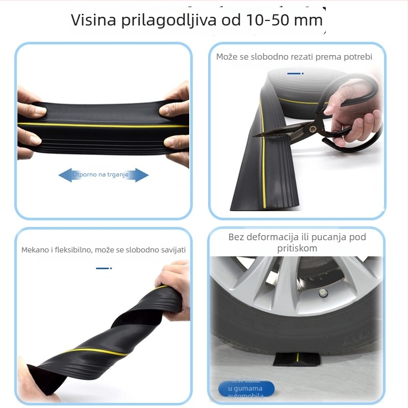 Donji brtvni trak vrata garaže, gumeni brtvilo, mekani gumeni trak, univerzalni prag, vodonepropusni pojas, zaštita od prašine, kiše i curenja