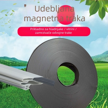 Gumeni magnetski brtveni trak za hladnjake i ormariće – otporan na visoke temperature, habanje i koroziju; zaštita od prašine i zvučna izolacija.