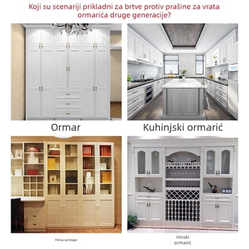 Zaštitna traka od prašine za garderobu, samoljepljiva brtvna traka za dvokrilna vrata, zaštita od vlage i insekata, zatamnjivanje, duljina 2,8 m