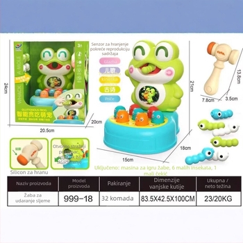 Edukativna Whack-A-Mole igra s glazbom i glasom, plastična, baterijsko napajanje, za djecu od 4 do 6 godina