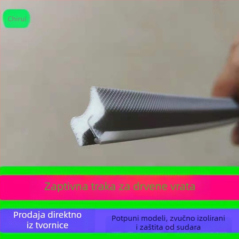Samoljepljiva pjenasta brtvena traka za vrata i prozore, PU okvir u obliku V, za drvena vrata i garderobu, otporna na vremenske uvjete i habanje