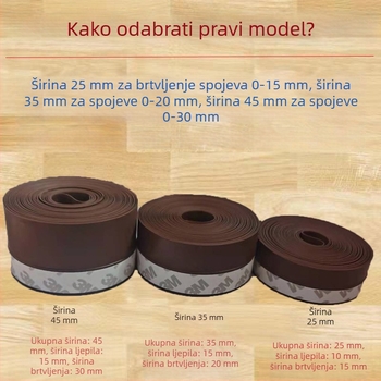 Samoljepljiva silikonska brtvila za vrata i prozore – izolacija donjeg dijela vrata i zvučna izolacija