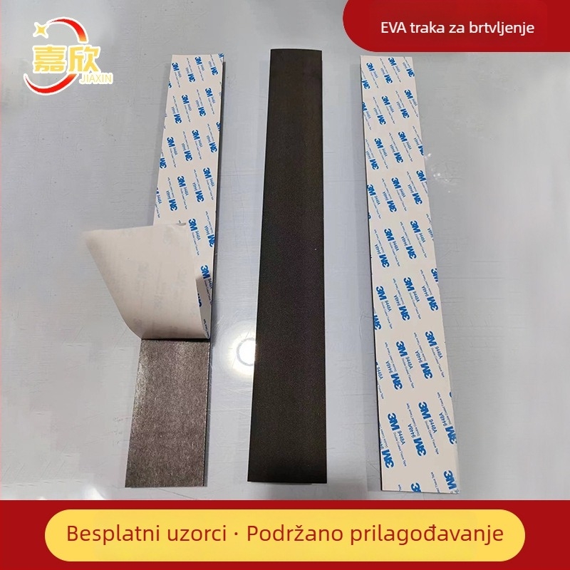 Samoljepljiva EVA pjena brtvilo za prostore između vrata i prozora, protiv sudaranja i vibracija, crna EVA brtvilo