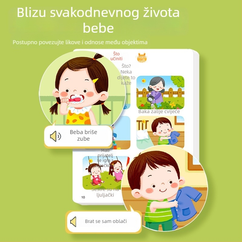 Pero za čitanje točkama sa zvukom – papirni materijal, baterije, za djecu 0–3 godine