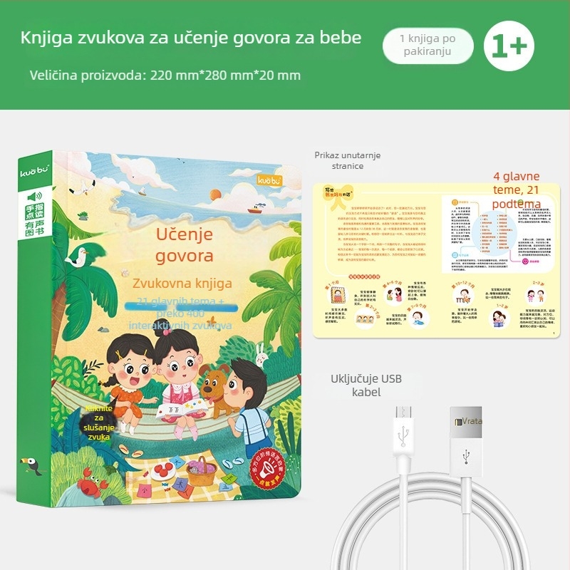 Pero za čitanje točkama sa zvukom – papirni materijal, baterije, za djecu 0–3 godine