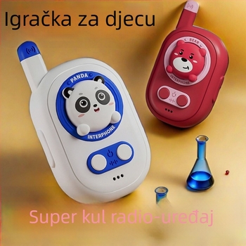 Dječji walkie-talkie u obliku mede – domet 500 m, interaktivno roditelj-dijete, plastika, za uzrast 4–6 godina, u paru