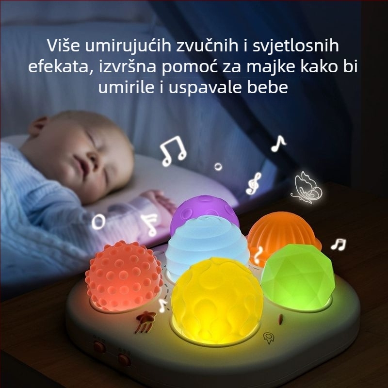 Dječja obrazovna igračka s glazbom i glasom, vinil materijal, napajanje suhim baterijama, za dojenčad i malu djecu 0–3 godine