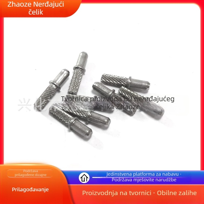 Nehrđajući čelik: nazubljeni osovinski dijelovi i čepovi s sjajnim završetkom