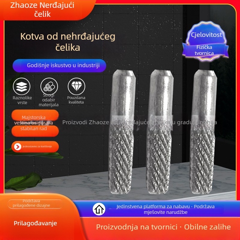Nehrđajući čelik: nazubljeni osovinski dijelovi i čepovi s sjajnim završetkom