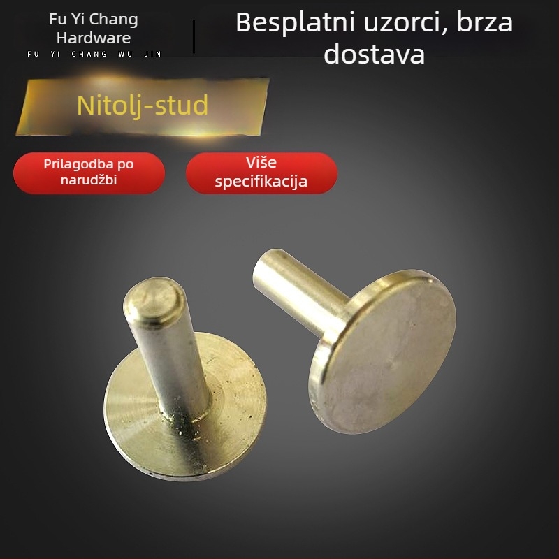 Aluminijski štiftovi i osovine s plosnom glavom, galvanizirani, Gb879-86 standard, mehanički elementi za fiksiranje