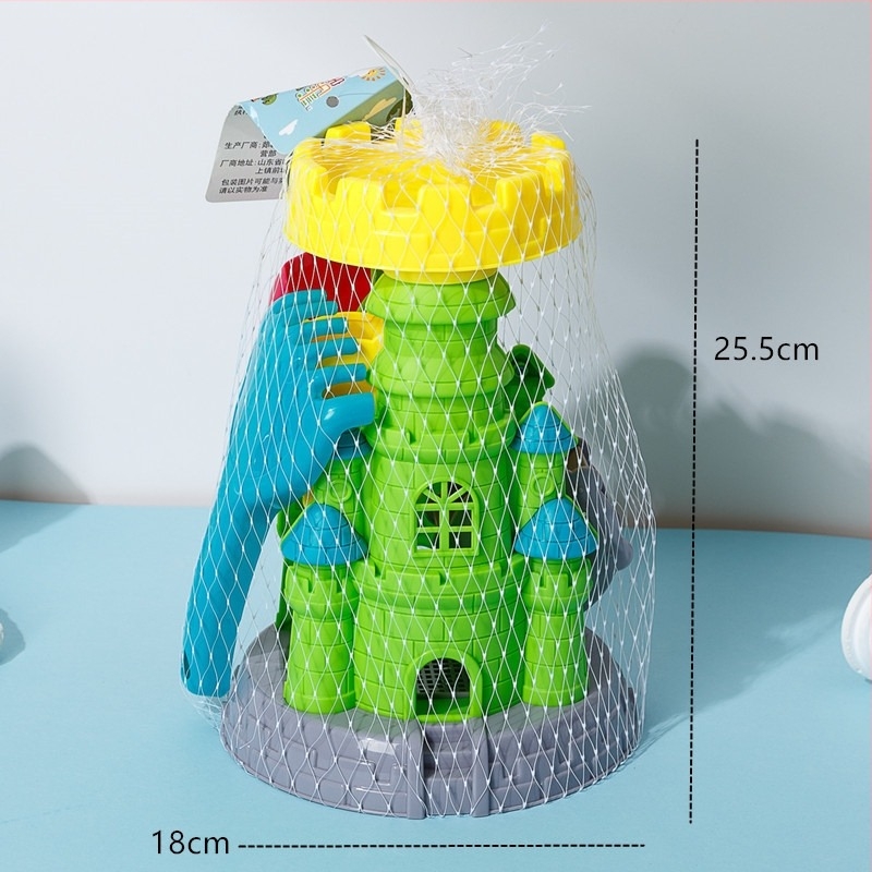 Dječji set igračaka za plažu - plastični set za igru s pijeskom i vodom, model stola za pijesak i vodu, pakiranje mrežicom, za djecu 4–6 godina