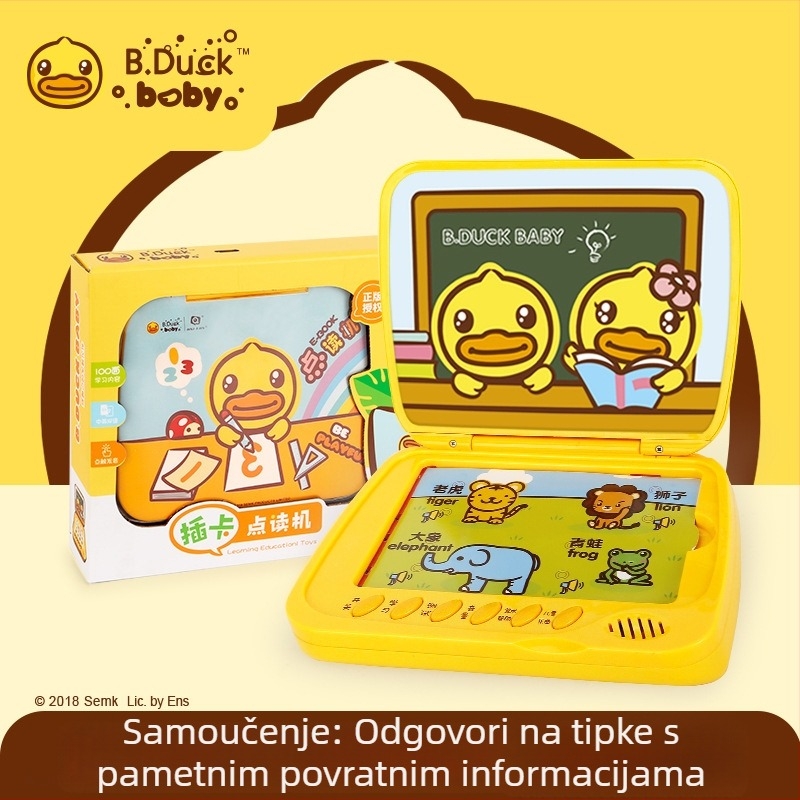 B.Duck Točkasta Čitač Olovka – Dvijezični Dječji Zvučni Čitač, Plastika, Baterije, 0–3 godine