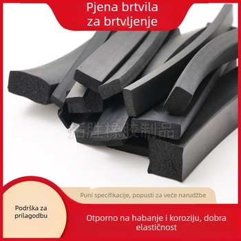 EPDM pjenasti brtvni trak s ljepilom na stražnjoj strani, silikonska guma, otporan na toplinu, abraziju i koroziju, za automobile, strojeve, hladnjake, vrata i prozore