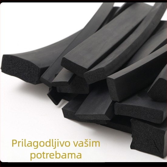 EPDM pjenasti brtvni trak s ljepilom na stražnjoj strani, silikonska guma, otporan na toplinu, abraziju i koroziju, za automobile, strojeve, hladnjake, vrata i prozore