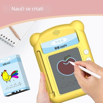 Rani obrazovni uređaj: prozirna LCD ploča za pisanje, Pinyin obrazovne kartice, interaktivna nastavna igračka (ABS materijal; 1GB memorija; napajanje baterijama; pogodno za djecu 4–6 godina)