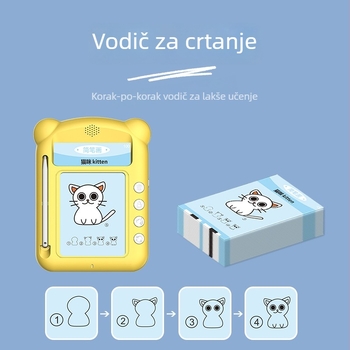 Rani obrazovni uređaj: prozirna LCD ploča za pisanje, Pinyin obrazovne kartice, interaktivna nastavna igračka (ABS materijal; 1GB memorija; napajanje baterijama; pogodno za djecu 4–6 godina)