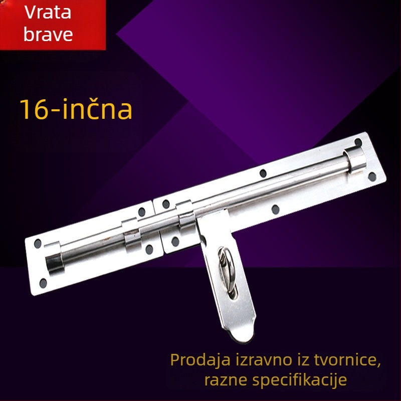 Izdržljiv zasun za vrata, model 016, nehrđajući čelik, završna obrada Shaguang, moderan jednostavan stil