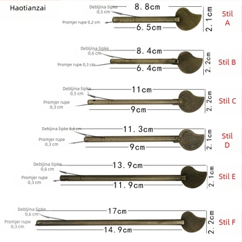 Latunski dverni bolt u antiknom stilu – Model HTH-032, Haotianzhai marka