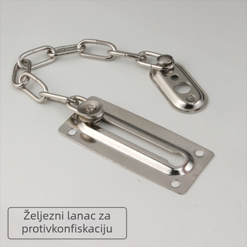 Meiboxi Srednji lanac za zaštitu od krađe za vrata od željeza s niklovim premazom