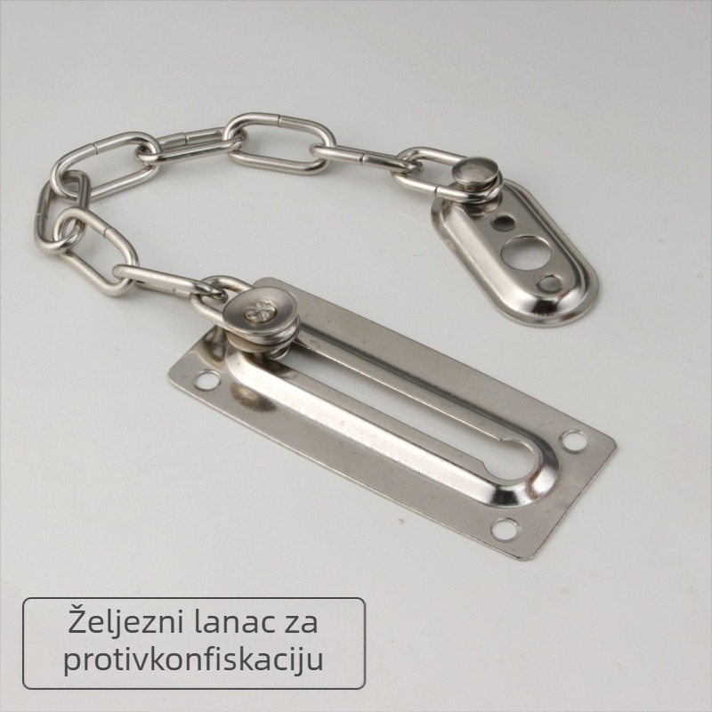 Meiboxi Srednji lanac za zaštitu od krađe za vrata od željeza s niklovim premazom