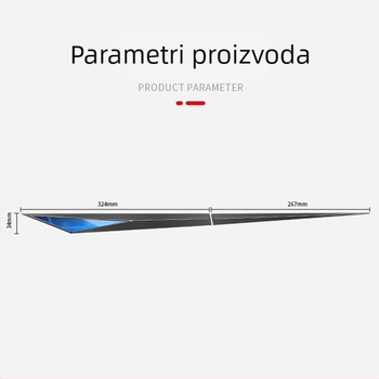 Naljepnica za blatnik i bočni dio automobila – TPU, Uzor karbonskih vlakana, Samoljepljiva instalacija, Šifra proizvoda D384