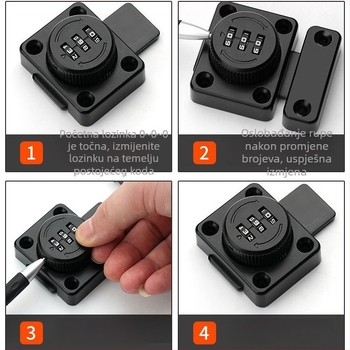 Brava za vrata tip latch, aluminijska legura, oksidirani završetak, moderan minimalistički stil