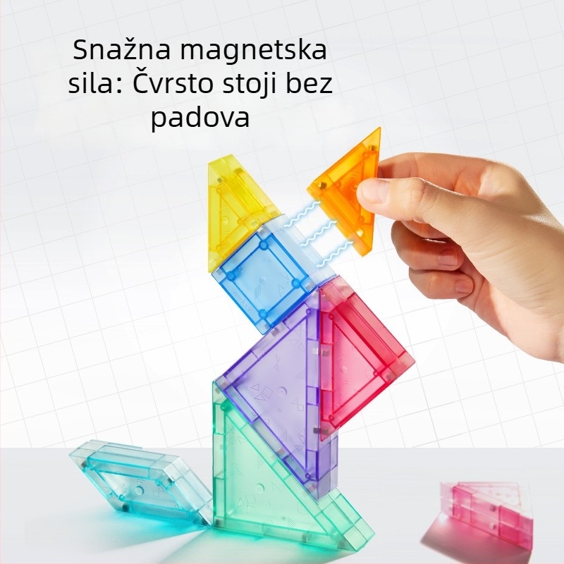 Trodimenzionalni Tangram panel za djecu 4–6 godina, obrazovna građevinska igračka, ABS materijal, DIY mogućnost, Milu licencirana privatna marka