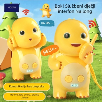 Milk Dragon dječja interkom igračka – obrazovni uređaj za komunikaciju na otvorenom (Materijal: plastika; Napajanje: baterije; Bez memorije; Dobna skupina: 4–6 godina; Animirani Milk Dragon)