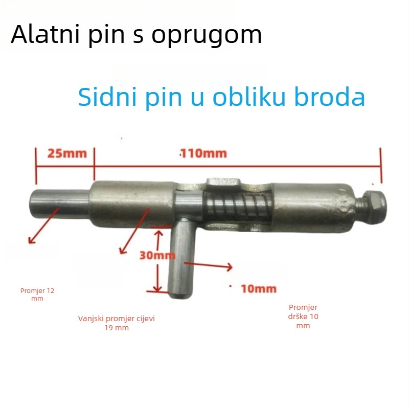 Brodski oblik pozicijski pin, opružni zasun, vrata zasun, držač za skladišnu kavez, metalni štampani dijelovi – Model a, nestandardan, ISO773/2491