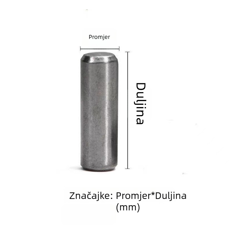 Cilindrični pozicionirajući pin, Xiongsen, GB/T119, 8.8 klasa, polirana površina