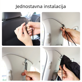 Auto sjenila za bebe s prednjim i stražnjim dijelom – gusto neproziran zasjenjavajući materijal, tip ugradnje, opći model, univerzalna prilagodba
