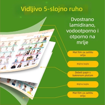 Govorljiva rana edukativna priča mašina za djecu 4–6 godina — trojezično učenje, ABS materijal, bez memorije, litijska baterija, kabel za podatke, u kutiji