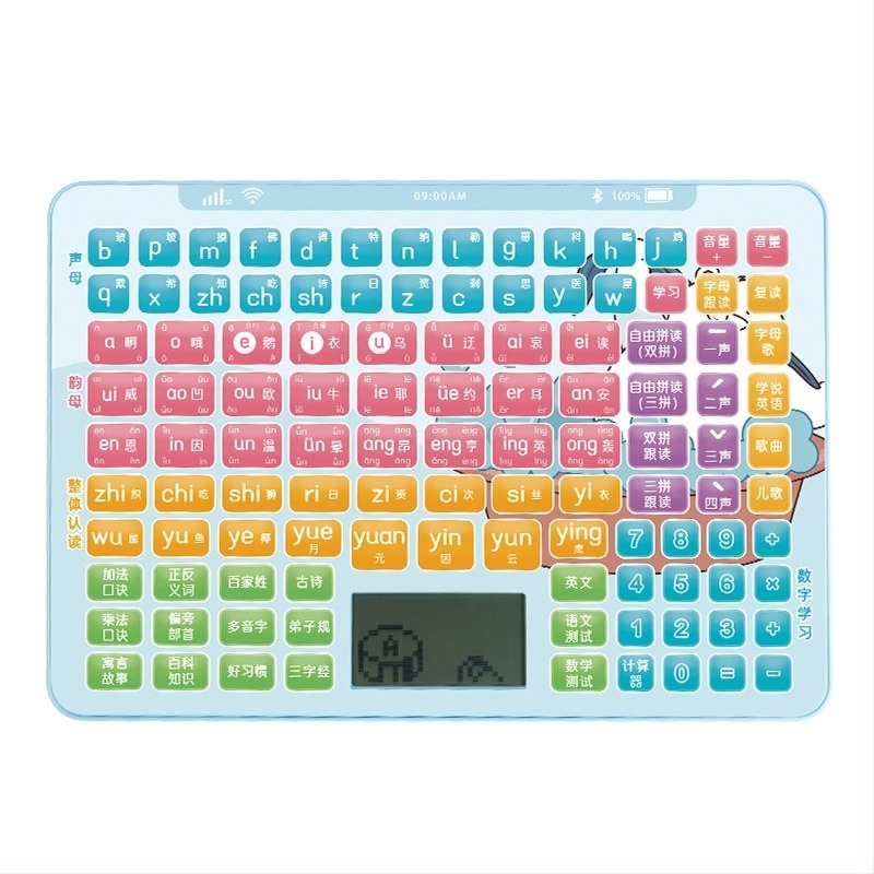Dječji tablet za čitanje s Pinyinom – obrazovno igralište s glazbenom funkcijom, plastično kućište, memorija do 1 GB, za dob 4–6 godina