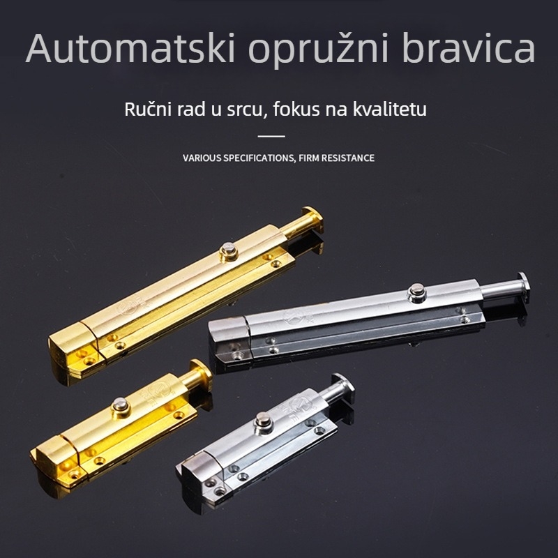 Gumbasti zasun 406.506 – F-tip zasuna, automatska opruga, cinkova legura s kromiranim premazom, površinska ugradnja