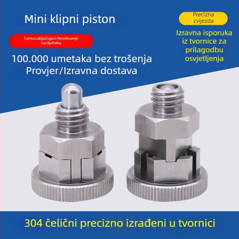 Mini nehrđajući čelični pozicionirajući pin, samozaključavajući i tip za resetiranje, GB879-86 nacionalni standard, klasa A, Neobrađena površina