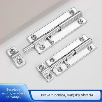 Nehrđajući čelični brava za vrata s A-tip iglom, s flange ugradnjom, perlatni završni premaz, marka Shuntai, moderni minimalistički stil